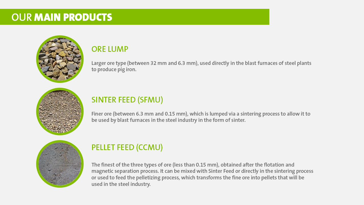 Our main products