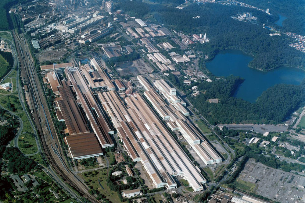 Vista área da Usina Ipatinga